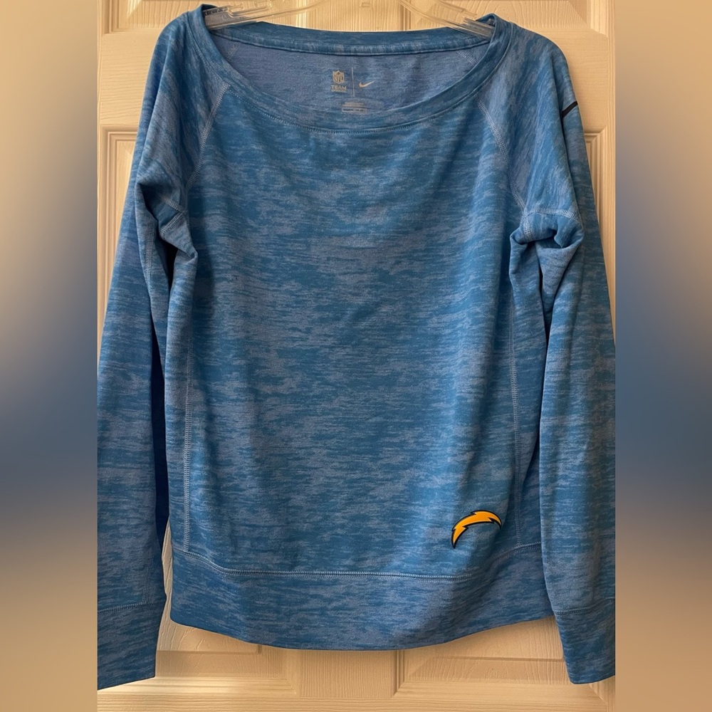 Nike NFL Blue Activewear Sport Top Crew/Boat Neck Long Sleeve